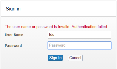 Incorrect Password